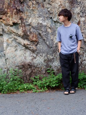 「URBAN RESEARCH（アーバンリサーチ）のアイテム（サンダル）」を使った、shunさん（メンズ・170cm）の夏コーディネート