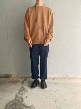「パラブーツ」｜「アイテム（スウェット）」を使った、shunさん（メンズ・170cm）の秋コーディネート