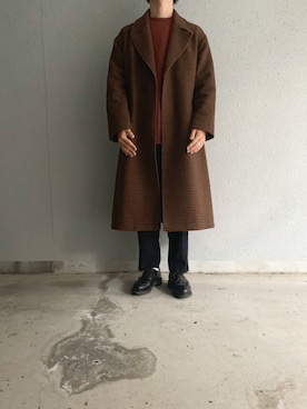 「パラブーツ」｜「アイテム（ステンカラーコート）」を使った、shunさん（メンズ・170cm）の冬コーディネート