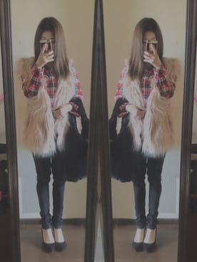 「GRL（グレイル）のアイテム（その他アウター）」を使った、Hina❣さん（レディース・149cm）の冬コーディネート