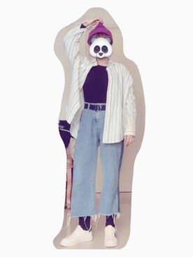 「pants」｜「アイテム（帽子）」を使った、Gar Keiさん（レディース・153cm）の春コーディネート