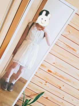 「フェミニンコーデ」｜「アイテム（シャツワンピース）」を使った、ふじいさん（レディース・153cm）の夏コーディネート