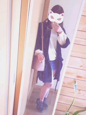 「snidel」｜「アイテム（ダウンジャケット/コート）」を使った、ふじいさん（レディース・155cm）の冬コーディネート