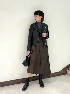 ヤマサキさん（レディース・157cm）の冬コーディネート