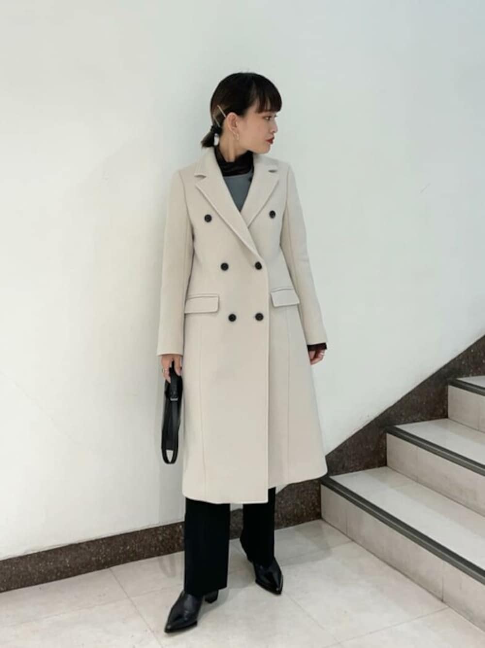 UNITED TOKYO グレー ロングコート　レイルボクシーコート UNITED TOKYO コート チェスターコート レイルボクシーコート