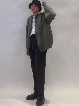 「ENVYM（アンビー）のアイテム（帽子）」を使った、꽃/hanangさん（メンズ・168cm）の春コーディネート