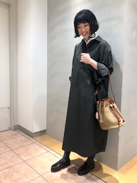 「アイテム（シャツワンピース）」を使った、KISHIDAさん（レディース・161cm）の夏コーディネート