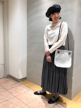 「orcival」｜「アイテム（ハンチング/ベレー帽）」を使った、KISHIDAさん（レディース・161cm）の夏コーディネート