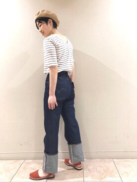 「orcival」｜「アイテム（ハンチング/ベレー帽）」を使った、KISHIDAさん（レディース・161cm）の春コーディネート