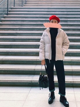 「ESPRIT（エスプリ）のアイテム（ブーツ）」を使った、jasmineさん（レディース・170cm）の冬コーディネート