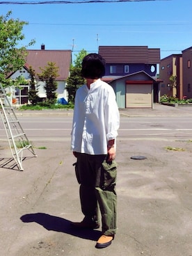 「フランス軍」｜「アイテム（アクセサリー）」を使った、隼さん（メンズ・173cm）の春コーディネート