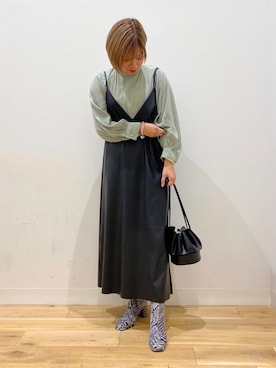 「SENSE OF PLACE by URBAN RESEARCH（センスオブプレイスバイアーバンリサーチ）のアイテム（ブーツ）」を使った、oukaさん（レディース・158cm）の秋コーディネート