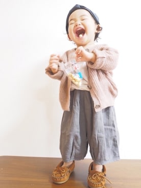 「1歳3ヶ月」｜「アイテム（その他）」を使った、chii__さん（キッズ・70cm）の秋コーディネート