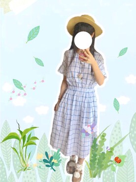 粉红碎花小熊猫さんのコーディネート