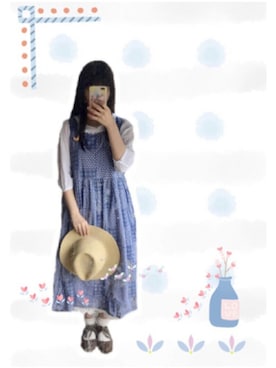 粉红碎花小熊猫さんのコーディネート