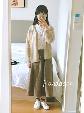 粉红碎花小熊猫さん（レディース・159cm）の秋コーディネート