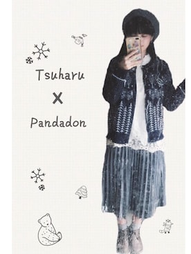 粉红碎花小熊猫さんのコーディネート