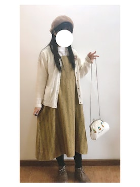 粉红碎花小熊猫さん(レディース・159cm)の冬コーディネート