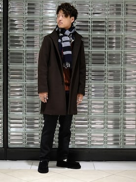 「suicoke（スイコック）のアイテム（スリッポン）」を使った、ジャーナルスタンダード メンズさん（メンズ・173cm）の冬コーディネート