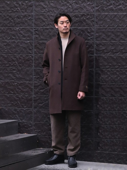 ジャーナルスタンダード メンズ Journal Standard 本社 Journal Standardのチェスターコートを使ったコーディネート Wear