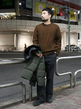 「cashmere」｜ジャーナルスタンダード メンズさん（メンズ・173cm）の冬コーディネート