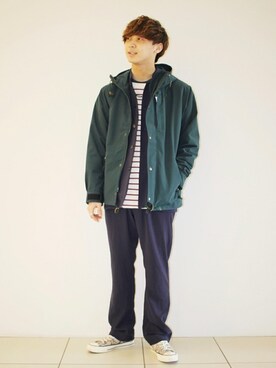 「JOURNAL STANDARD（ジャーナルスタンダード）のアイテム（マウンテンパーカー）」を使った、ジャーナルスタンダード メンズさん（メンズ・173cm）の春コーディネート