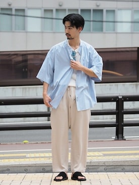 「CRAP EYEWEAR(クラップアイウェア)のアイテム」を使った、ジャーナルスタンダード メンズさん(メンズ・172cm)の夏コーディネート