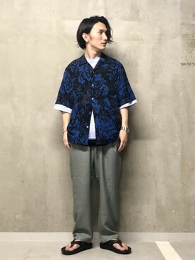 「Jams（ジャムス）のアイテム」を使った、ジャーナルスタンダード メンズさん（メンズ・173cm）の夏コーディネート