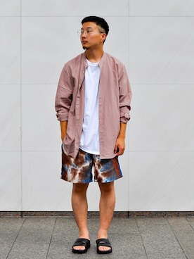 「Danner（ダナー）のアイテム（サンダル）」を使った、ジャーナルスタンダード メンズさん（メンズ・168cm）の夏コーディネート