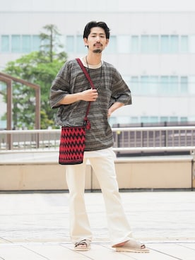「Journal Standard TRISECT（トライセクト）のアイテム（パンツ）」を使った、ジャーナルスタンダード メンズさん（メンズ・172cm）の夏コーディネート