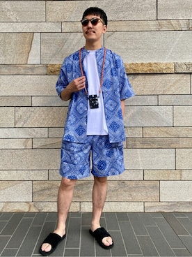 「JOURNAL STANDARD（ジャーナルスタンダード）のアイテム（財布/小物）」を使った、ジャーナルスタンダード メンズさん（メンズ・172cm）の夏コーディネート