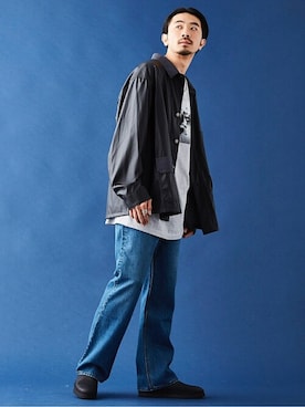 「Journal Standard TRISECT（トライセクト）のアイテム（ジャケット/アウター）」を使った、ジャーナルスタンダード メンズさん（メンズ・177cm）の夏コーディネート