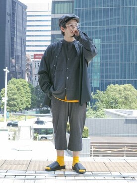 「Journal Standard TRISECT（トライセクト）のアイテム（帽子）」を使った、ジャーナルスタンダード メンズさん（メンズ・166cm）の夏コーディネート