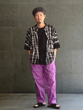 「JOURNAL STANDARD（ジャーナルスタンダード）のアイテム（ハンチング/ベレー帽）」を使った、ジャーナルスタンダード メンズさん（メンズ・168cm）の夏コーディネート