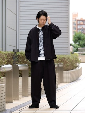 「MANEBU（マネブ）のアイテム（ローファー）」を使った、ジャーナルスタンダード メンズさん（メンズ・173cm）の秋コーディネート