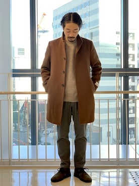 「JOURNAL STANDARD（ジャーナルスタンダード）のアイテム（チェスターコート）」を使った、ジャーナルスタンダード メンズさん（メンズ・175cm）の秋コーディネート
