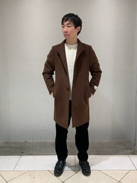 「JOURNAL STANDARD（ジャーナルスタンダード）のアイテム（チェスターコート）」を使った、ジャーナルスタンダード メンズさん（メンズ・165cm）の秋コーディネート