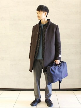 「JOURNAL STANDARD（ジャーナルスタンダード）のアイテム（チェスターコート）」を使った、ジャーナルスタンダード メンズさん（メンズ・178cm）の秋コーディネート