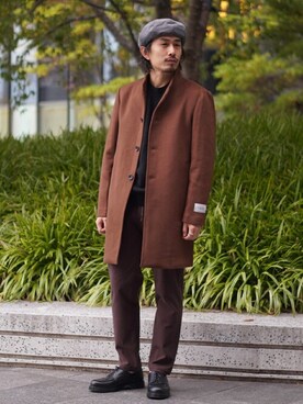 「JOURNAL STANDARD（ジャーナルスタンダード）のアイテム（チェスターコート）」を使った、ジャーナルスタンダード メンズさん（メンズ・176cm）の秋コーディネート