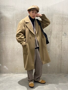 「MANEBU（マネブ）のアイテム」を使った、ジャーナルスタンダード メンズさん（メンズ・176cm）の冬コーディネート