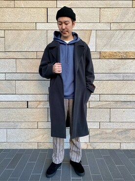 「JOURNAL STANDARD（ジャーナルスタンダード）のアイテム（チェスターコート）」を使った、ジャーナルスタンダード メンズさん（メンズ・172cm）の冬コーディネート
