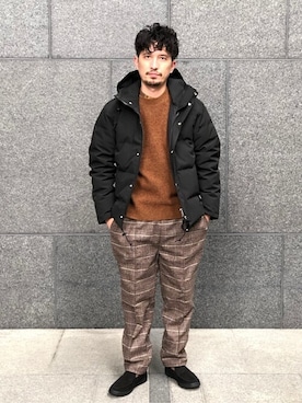 「MANEBU（マネブ）のアイテム」を使った、ジャーナルスタンダード メンズさん（メンズ・172cm）の冬コーディネート