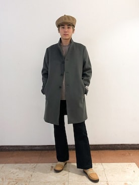 「MANEBU（マネブ）のアイテム」を使った、ジャーナルスタンダード メンズさん（メンズ・173cm）の冬コーディネート
