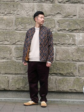 「COWDEN（カウデン）のアイテム」を使った、ジャーナルスタンダード メンズさん（メンズ・175cm）の冬コーディネート