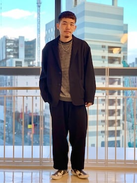 「JOURNAL STANDARD（ジャーナルスタンダード）のアイテム（セットアップ）」を使った、ジャーナルスタンダード メンズさん（メンズ・163cm）の冬コーディネート