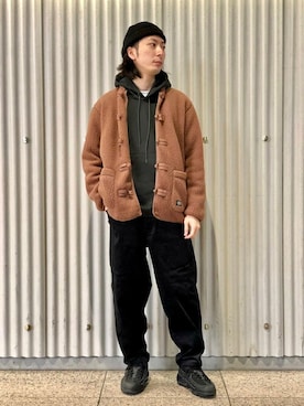 「Snow Peak（スノーピーク）のアイテム（ブルゾン）」を使った、ジャーナルスタンダード メンズさん（メンズ・175cm）の冬コーディネート