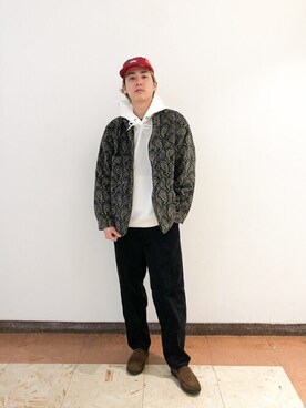 「MANEBU（マネブ）のアイテム」を使った、ジャーナルスタンダード メンズさん（メンズ・180cm）の冬コーディネート