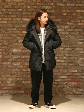「WOOLRICH（ウールリッチ）のアイテム（ジャケット/アウター）」を使った、ジャーナルスタンダード メンズさん（メンズ・167cm）の冬コーディネート