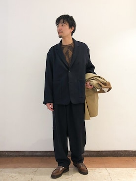 「JOURNAL STANDARD（ジャーナルスタンダード）のアイテム（セットアップ）」を使った、ジャーナルスタンダード メンズさん（メンズ・174cm）の冬コーディネート