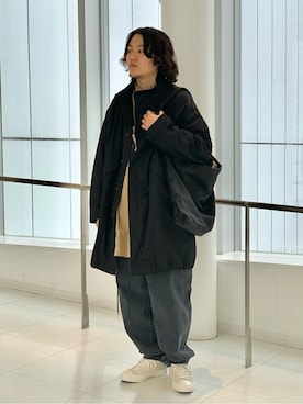 「テーパードパンツ」｜「アイテム（モッズコート）」を使った、ジャーナルスタンダード メンズさん（メンズ・167cm）の冬コーディネート